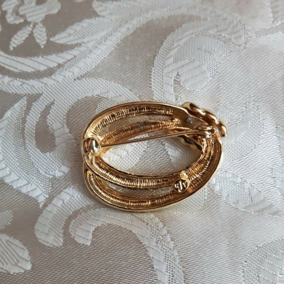 Vintage NYJ Brooch Gold Tone Knot JONES NEW YORK - Picture 3 of 4